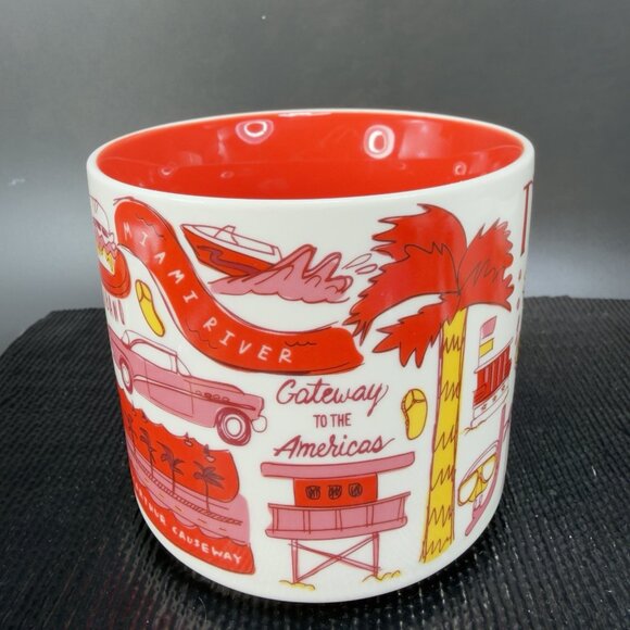 Starbucks Miami 14oz Been There Collection Mug Series Collection New‎ W Sticker - Picture 11 of 13